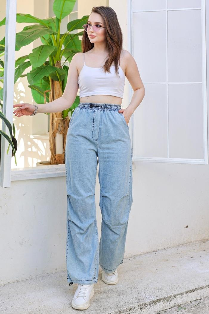 Jogger Bilek Kot Pantolon 896 - Mavi