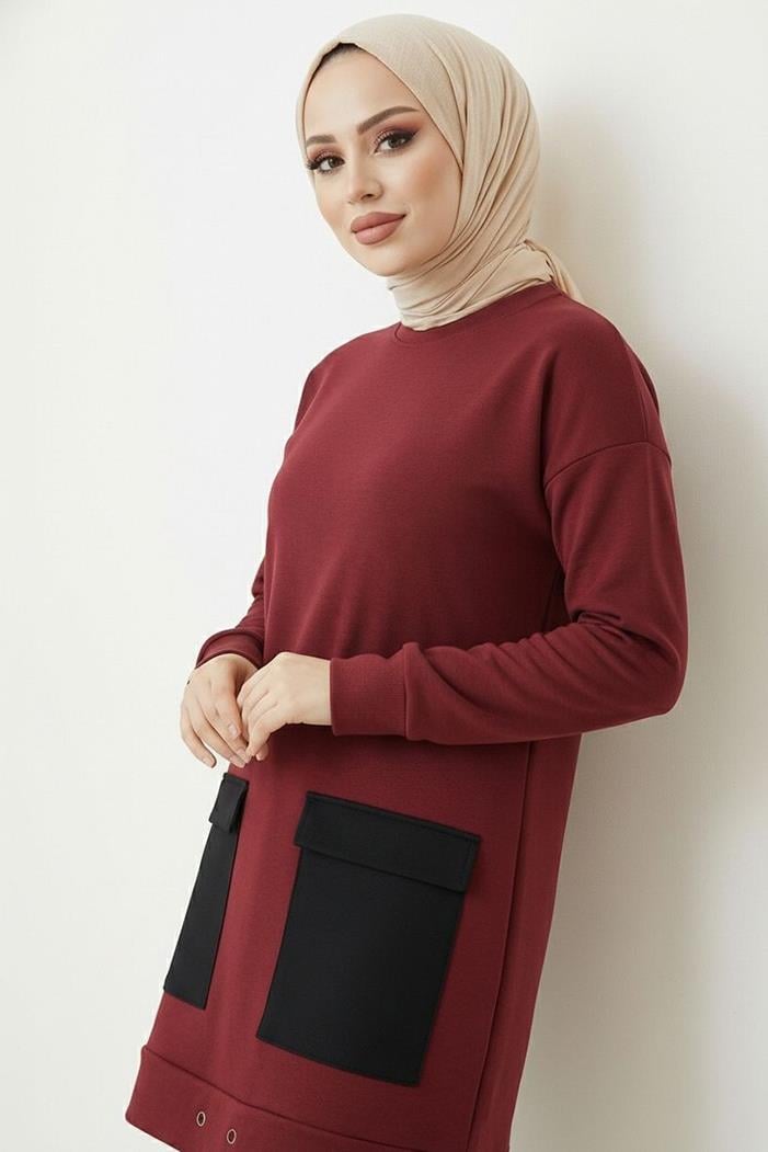 Kapak Cepli İkili Takım 1666 - Bordo