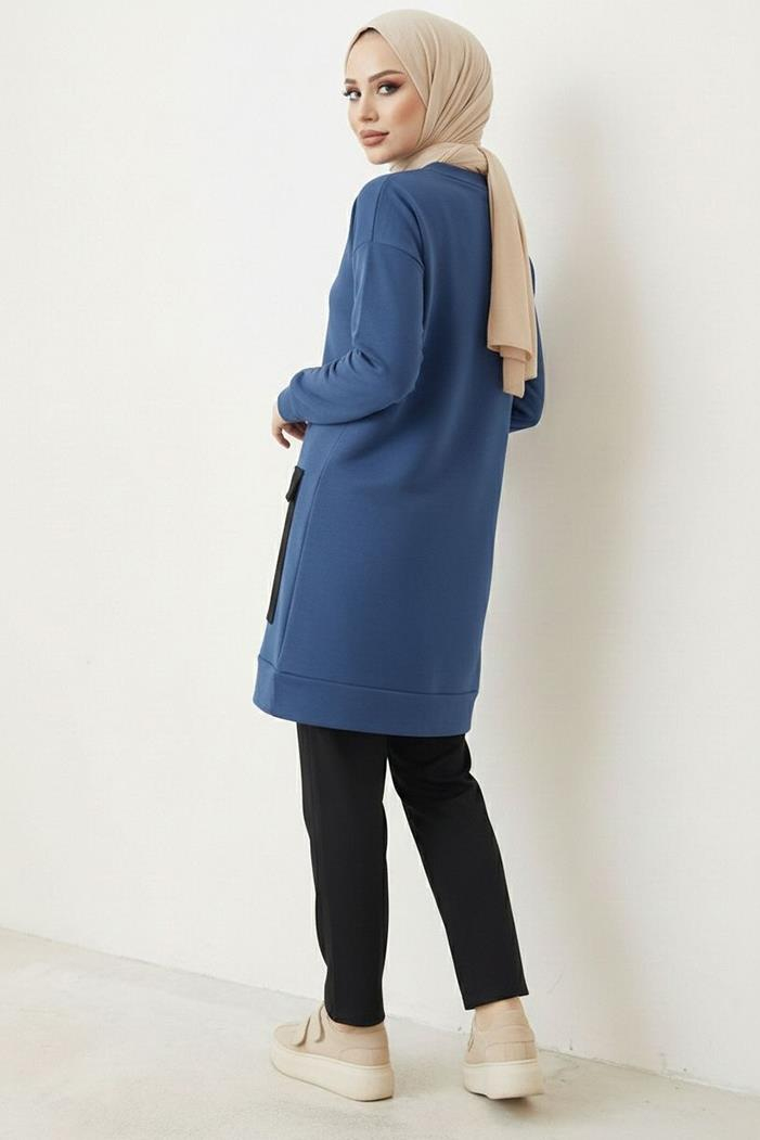 Kapak Cepli İkili Takım 1666 - İndigo