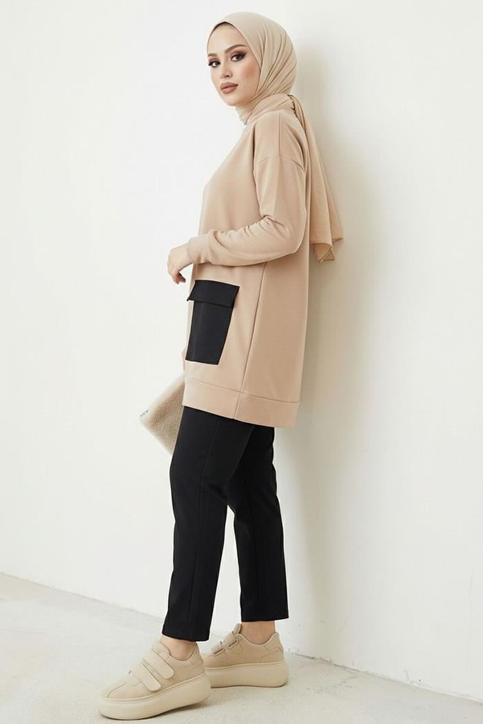 Kapak Cepli İkili Takım 1666 - Vizon