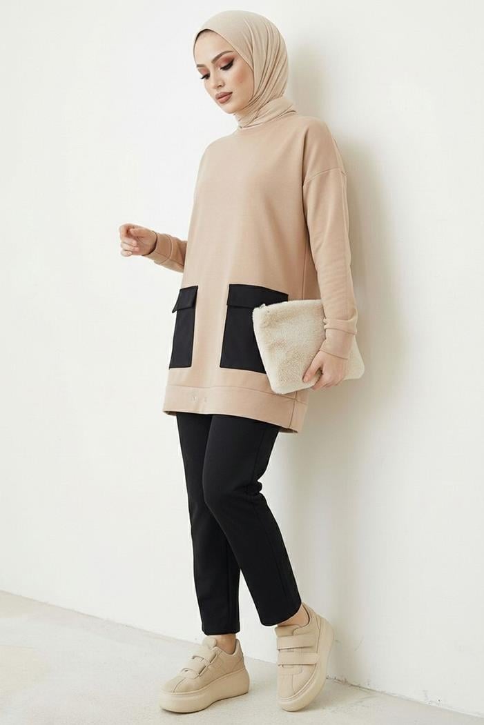 Kapak Cepli İkili Takım 1666 - Vizon