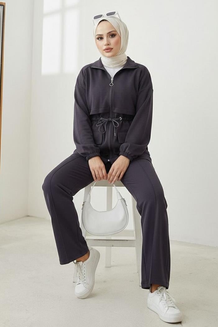 Kapak Cepli Oysho İkili Takım 1652 - Antrasit