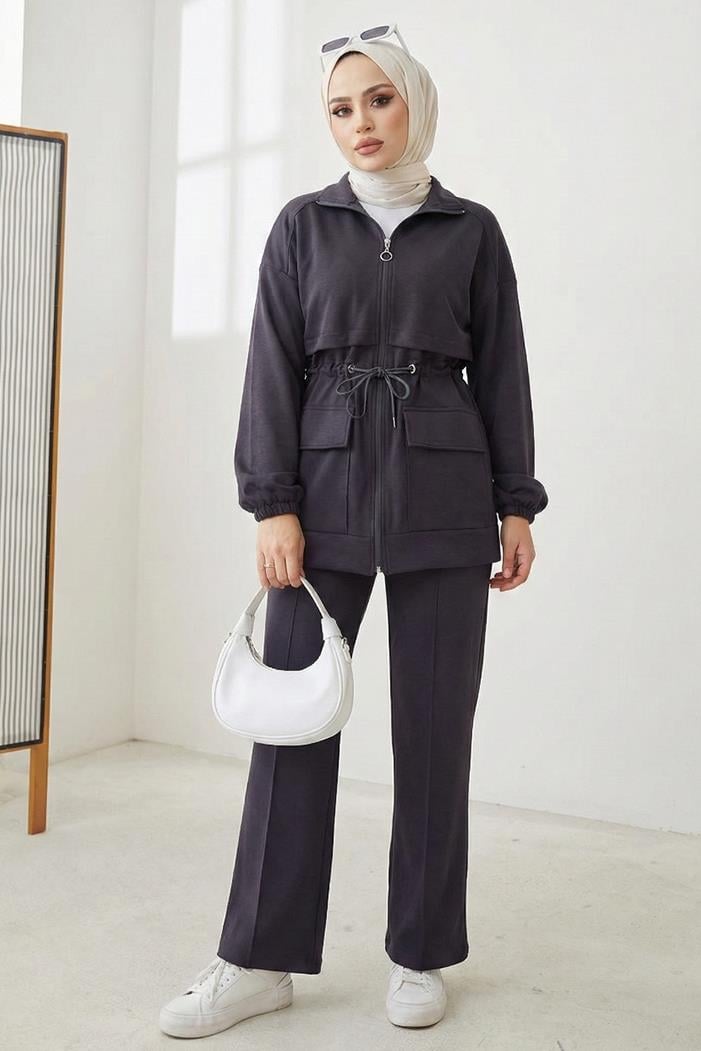 Kapak Cepli Oysho İkili Takım 1652 - Antrasit