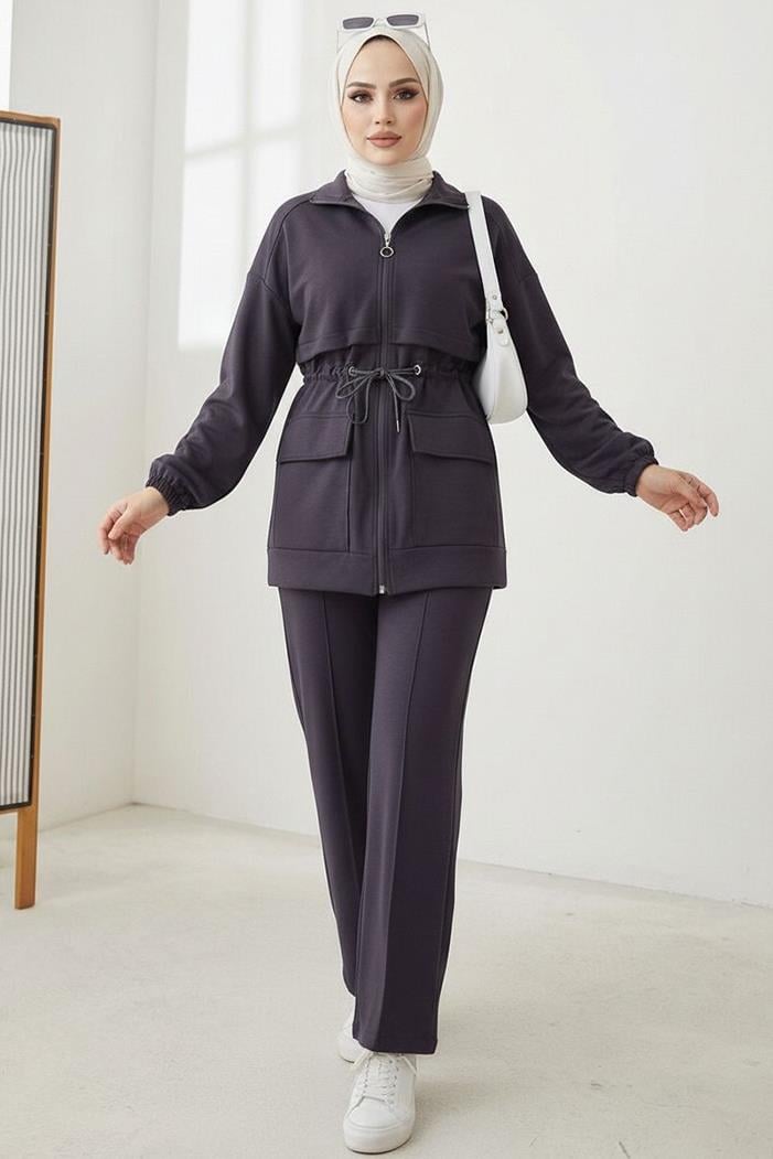 Kapak Cepli Oysho İkili Takım 1652 - Antrasit