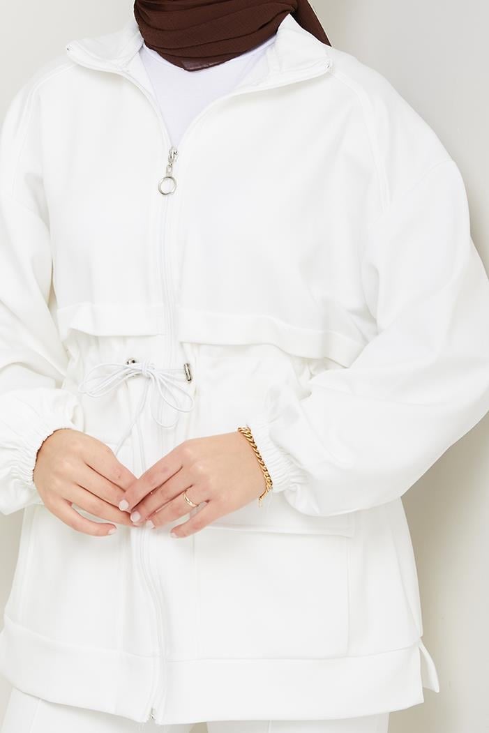 Kapak Cepli Oysho İkili Takım 1652 - Beyaz