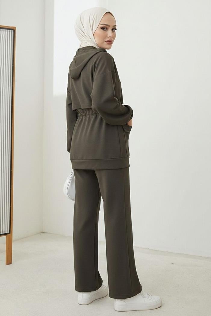 Kapak Cepli Oysho İkili Takım 1652 - Haki