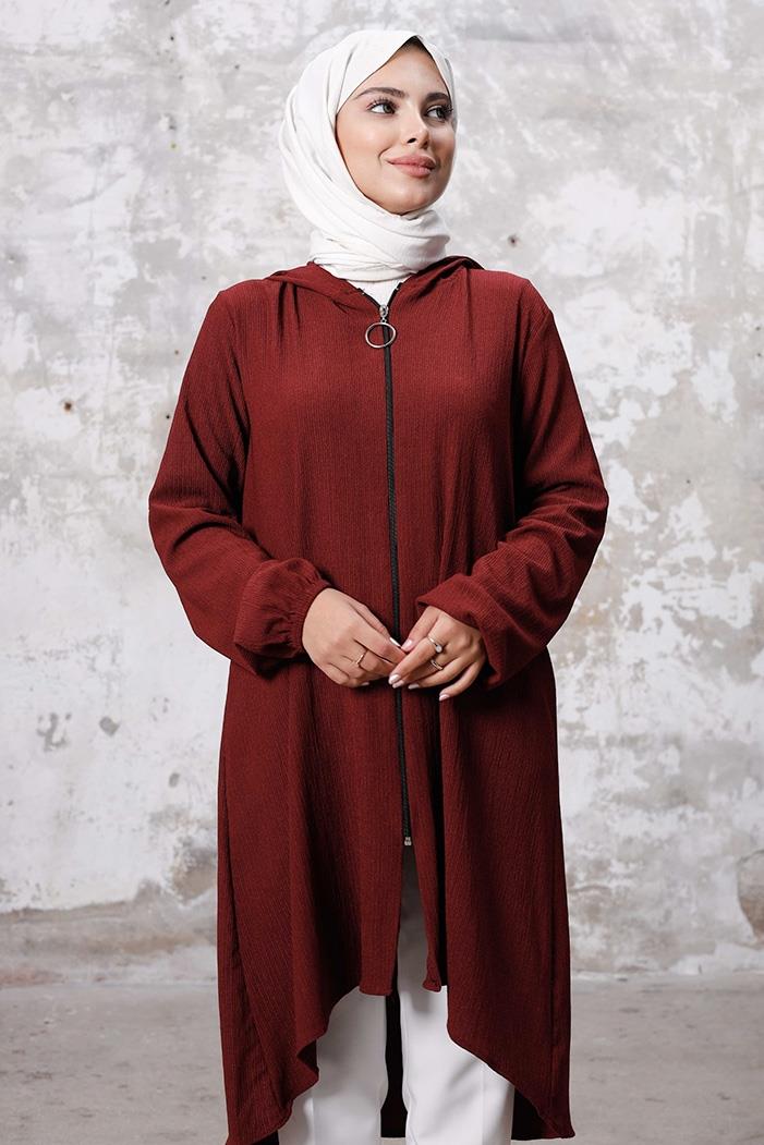Kapüşonlu Bürümcük Kap 1254 - Bordo