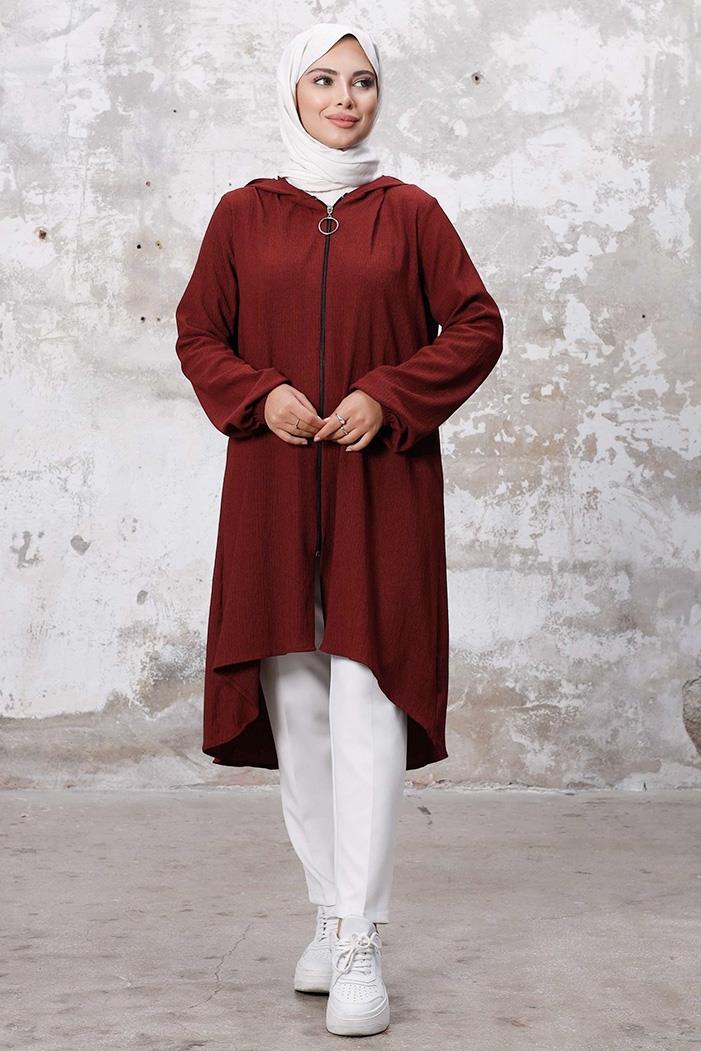 Kapüşonlu Bürümcük Kap 1254 - Bordo