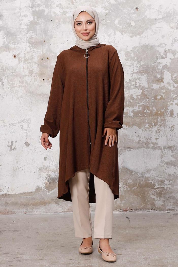 Kapüşonlu Bürümcük Kap 1254 - Kahve