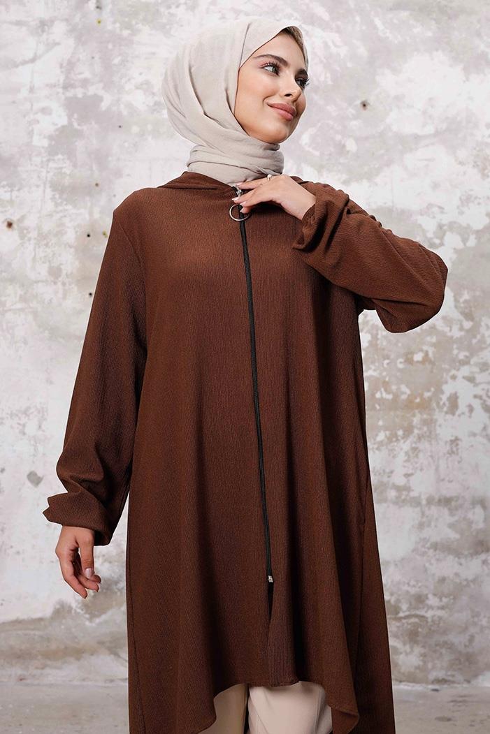 Kapüşonlu Bürümcük Kap 1254 - Kahve