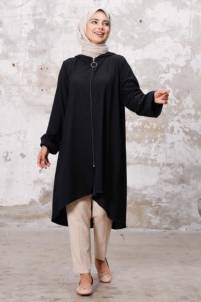 Kapüşonlu Bürümcük Kap 1254 - Siyah