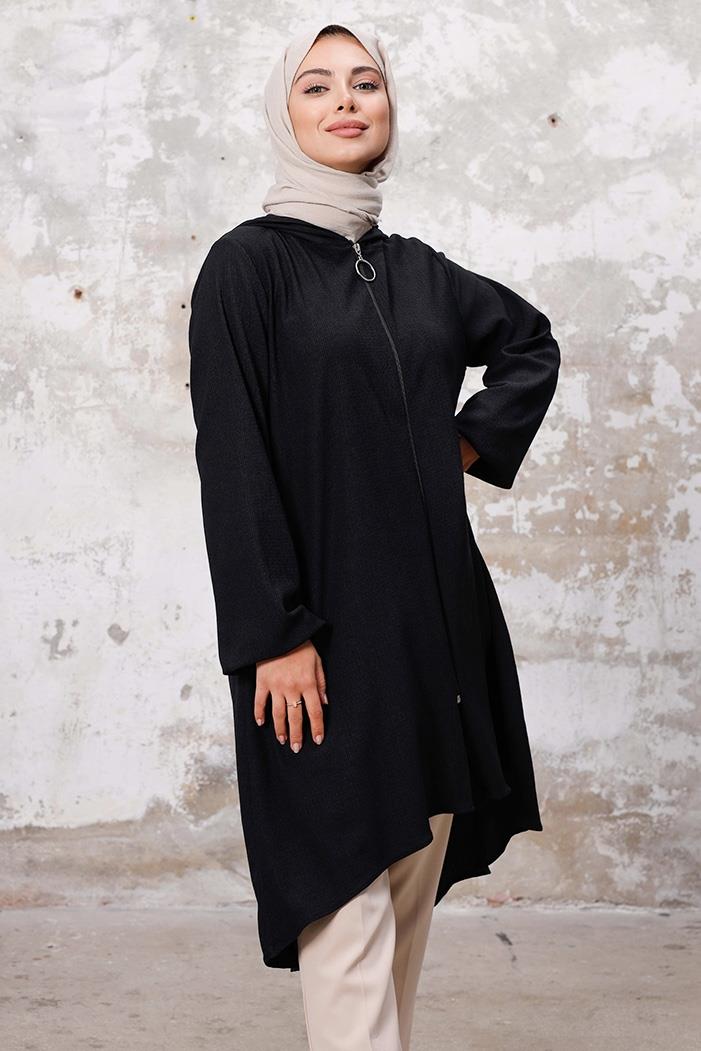 Kapüşonlu Bürümcük Kap 1254 - Siyah