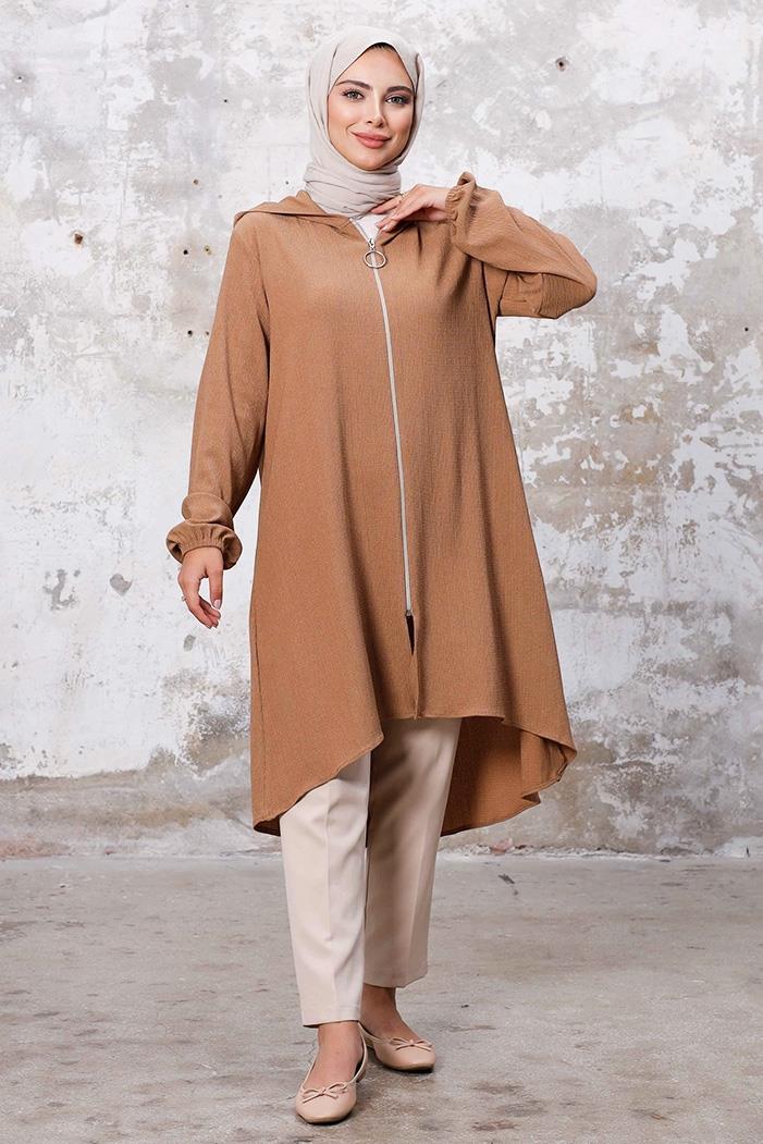 Kapüşonlu Bürümcük Kap 1254 - Vizon