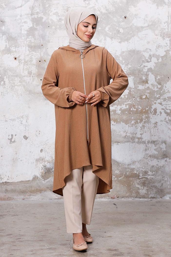 Kapüşonlu Bürümcük Kap 1254 - Vizon