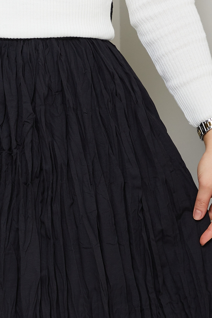 Kraşlı Bohem Etek 1398 - Siyah