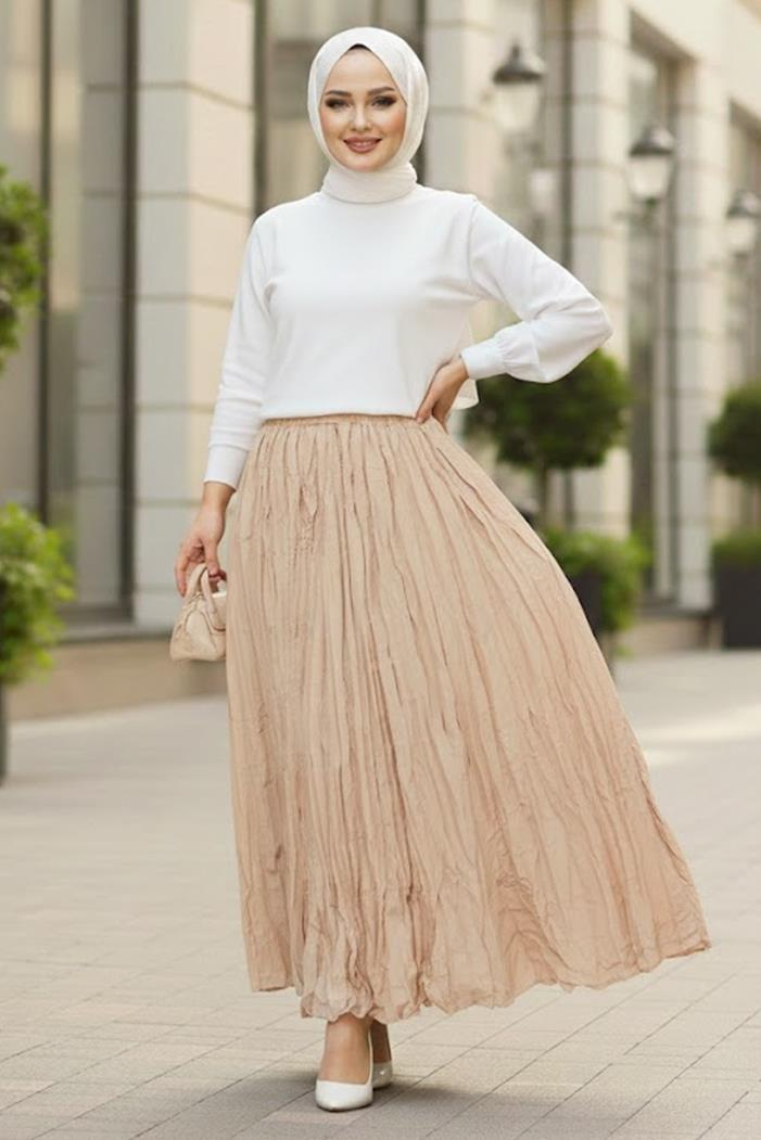 Kraşlı Bohem Etek 1398 - Taş