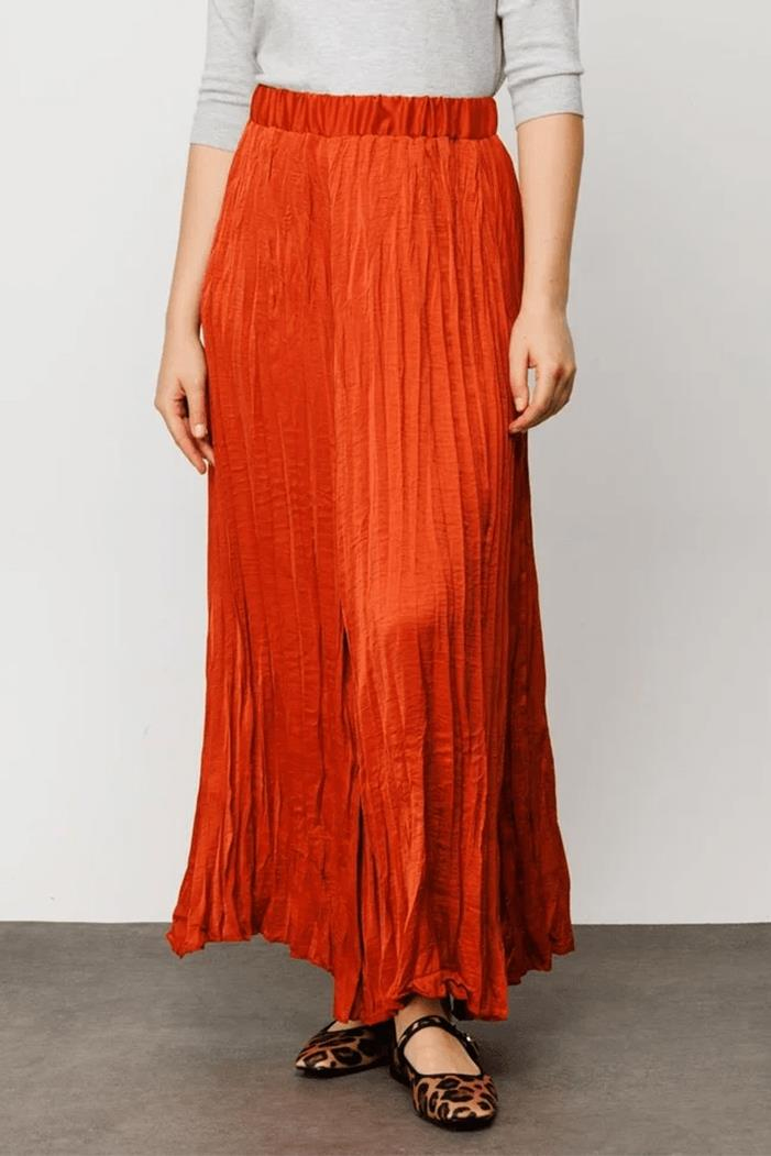 Kraşlı Bohem Etek 1398 - Turuncu