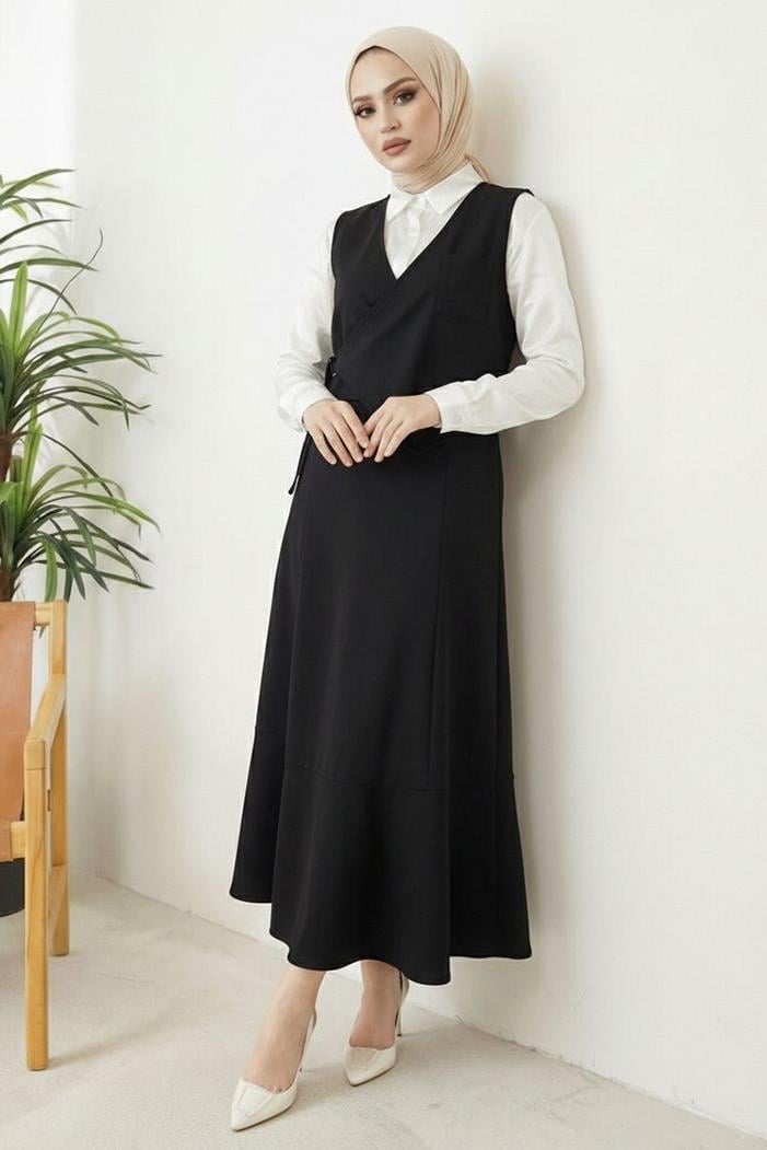 Leris Yelek Etek İkili Takım 1346 - Siyah