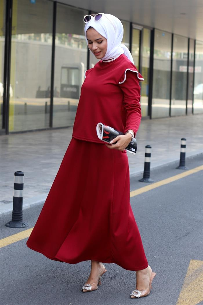 Leyan Etekli Takım 457 - Bordo