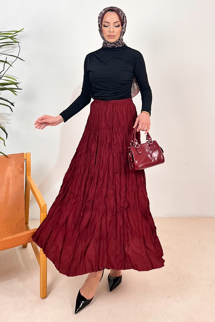 Linor Büzgülü Bluz 1412 - Siyah