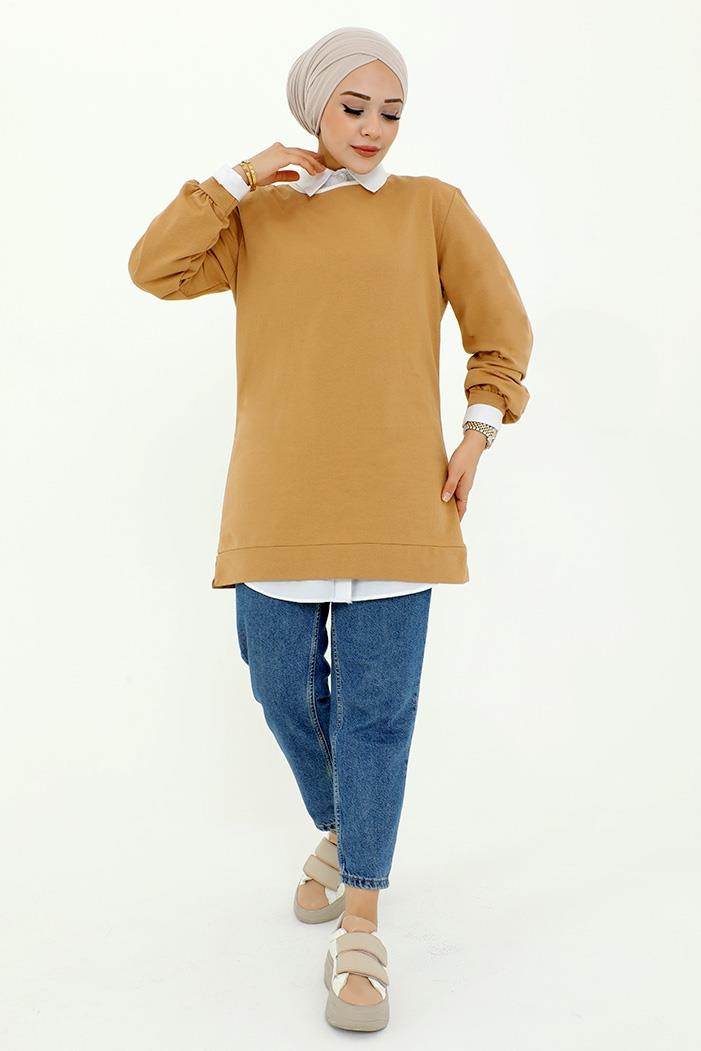 Milan Balon Kol Tunik 496 - Vizon