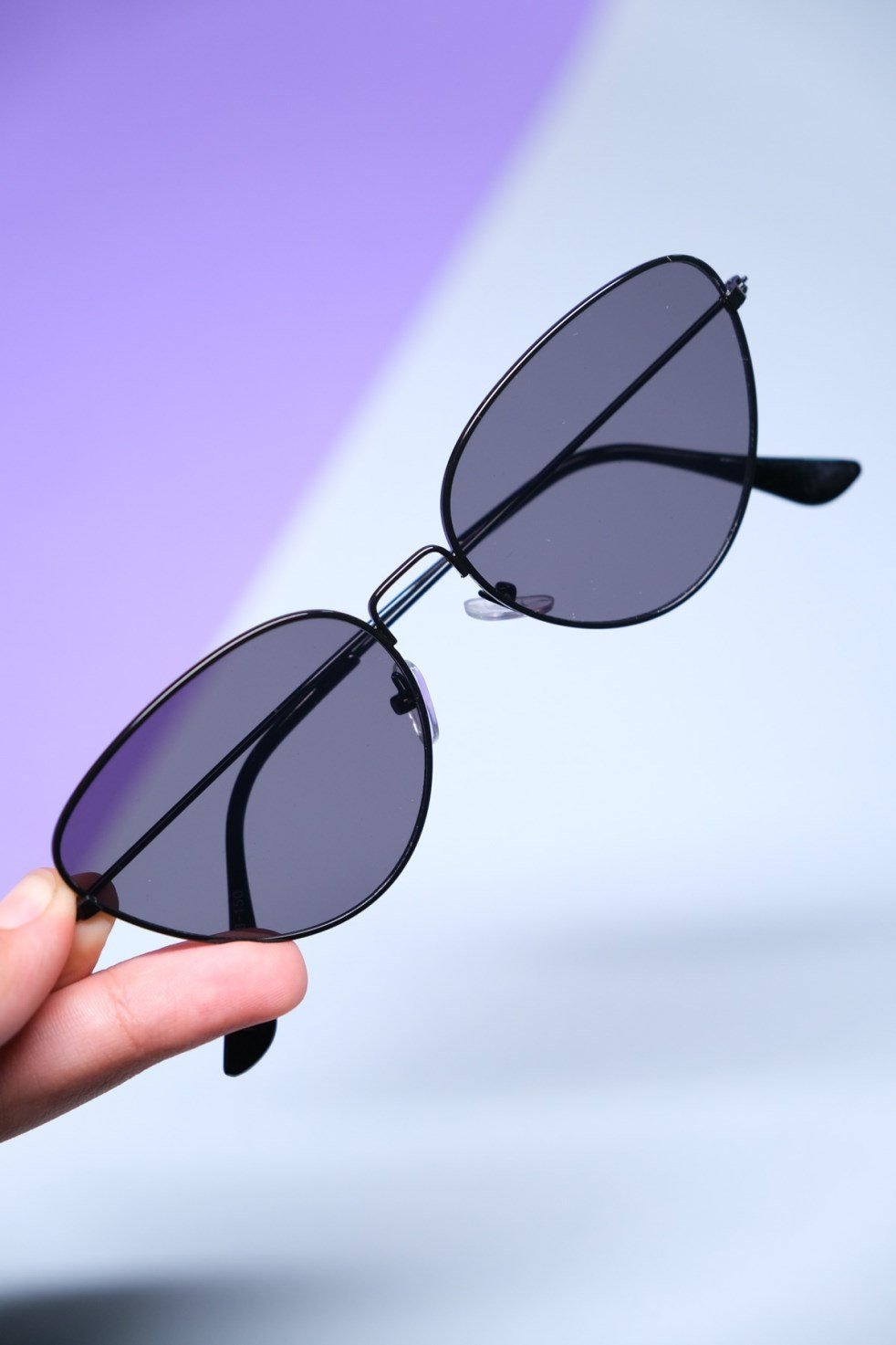 Minimal Retro Gözlük - Siyah