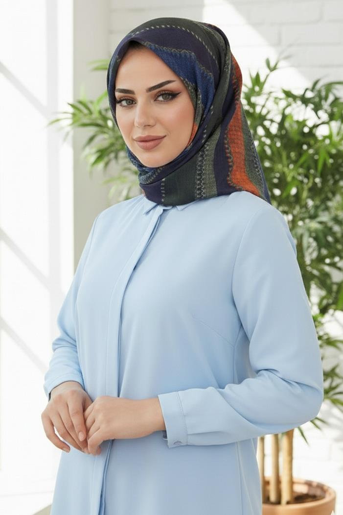 Oliver Desenli Soft Eşarp 1175 - Haki