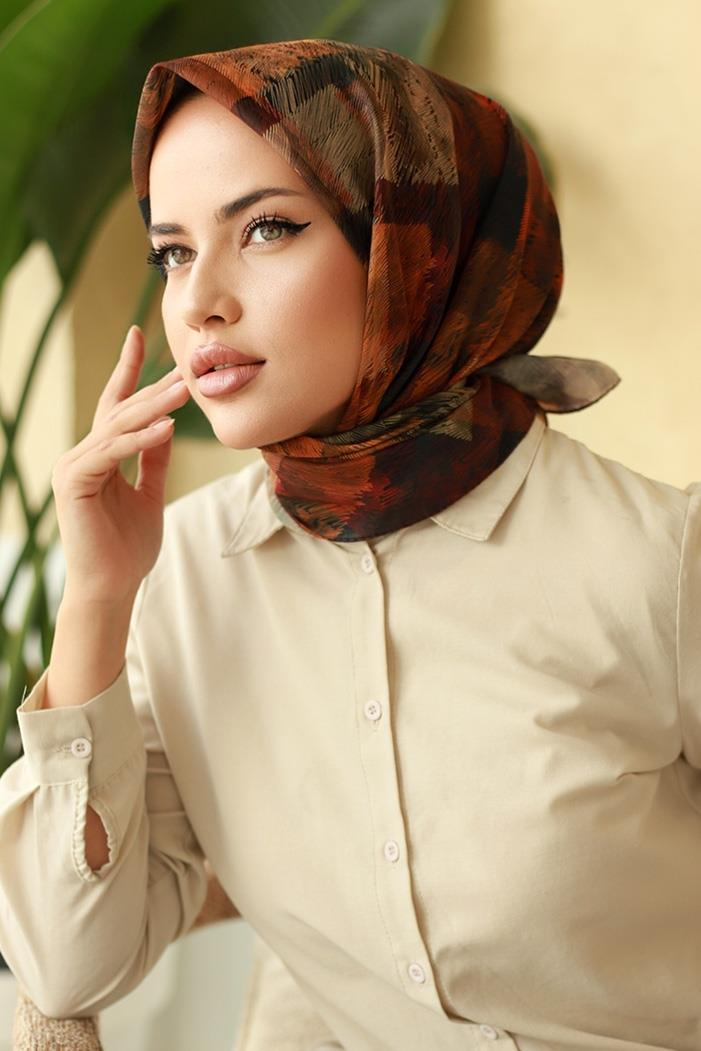 Otantik Desen Soft Eşarp 635 - Siyah
