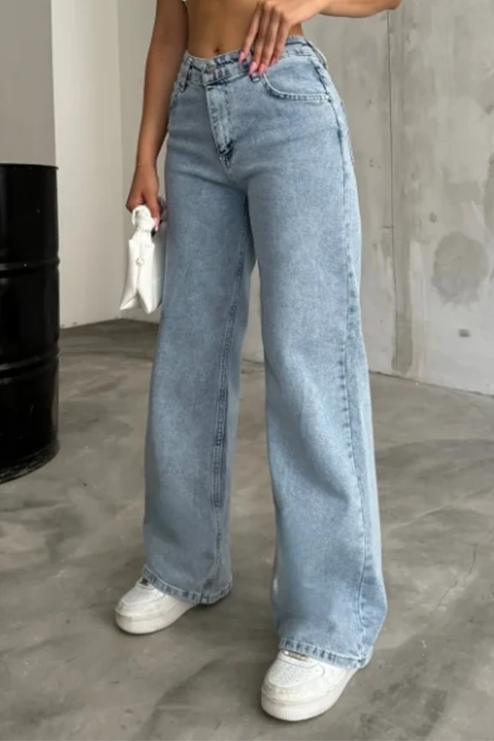 Palazzo Kot Pantolon 1450 - Buz Mavi