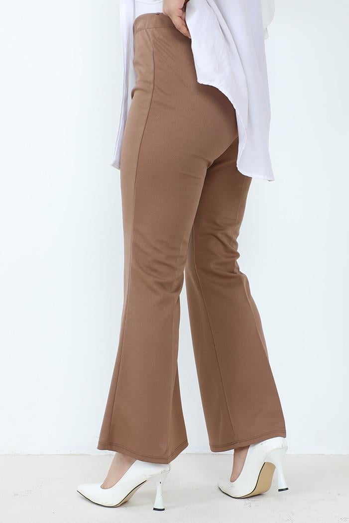 Piyale İspanyol Paça Pantolon 653 - Kahve