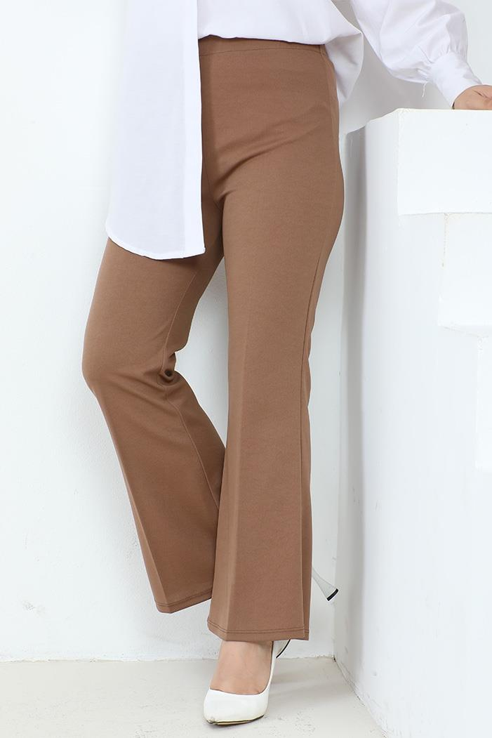 Piyale İspanyol Paça Pantolon 653 - Kahve