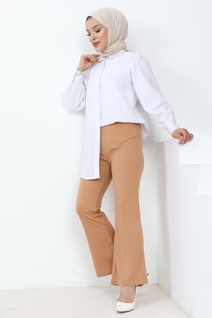 Piyale İspanyol Paça Pantolon 653 - Vizon