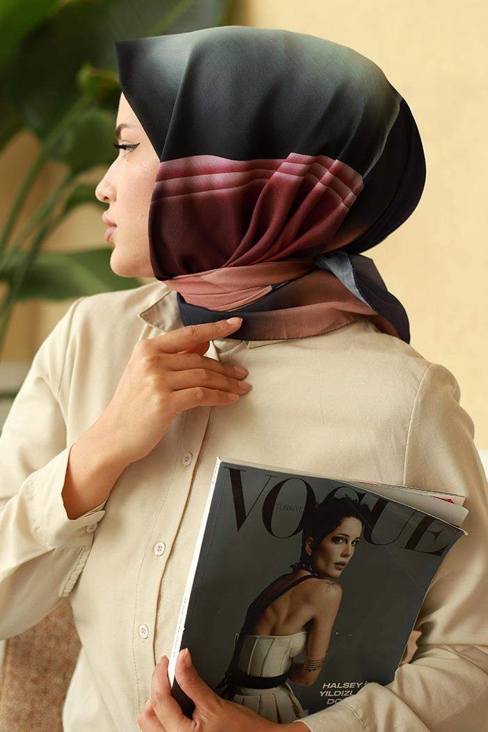 Renkli Soft Eşarp 626 - Mor