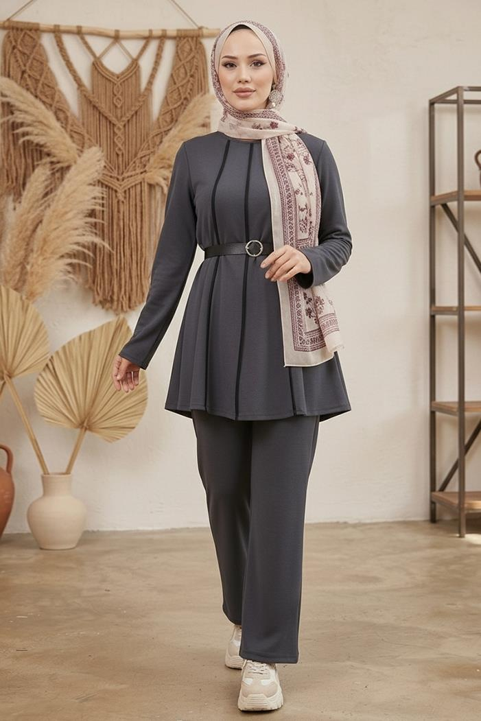 River Tunik Pantolon İkili Takım 1299 - Antrasit