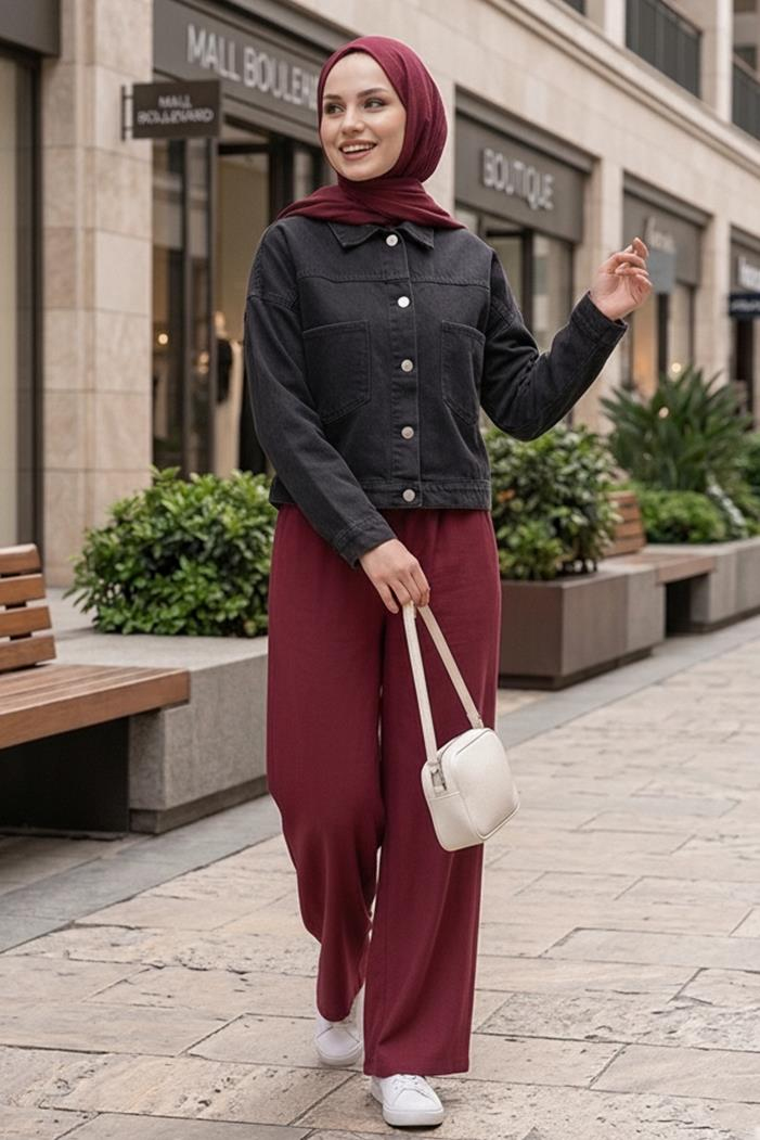 Serya Çift Cepli Kot Ceket 1724 - Siyah