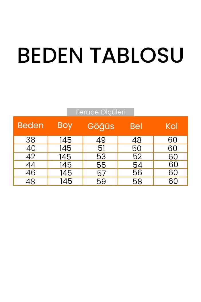 Şönil Gizli Fermuarlı Ferace 1628 - Bordo