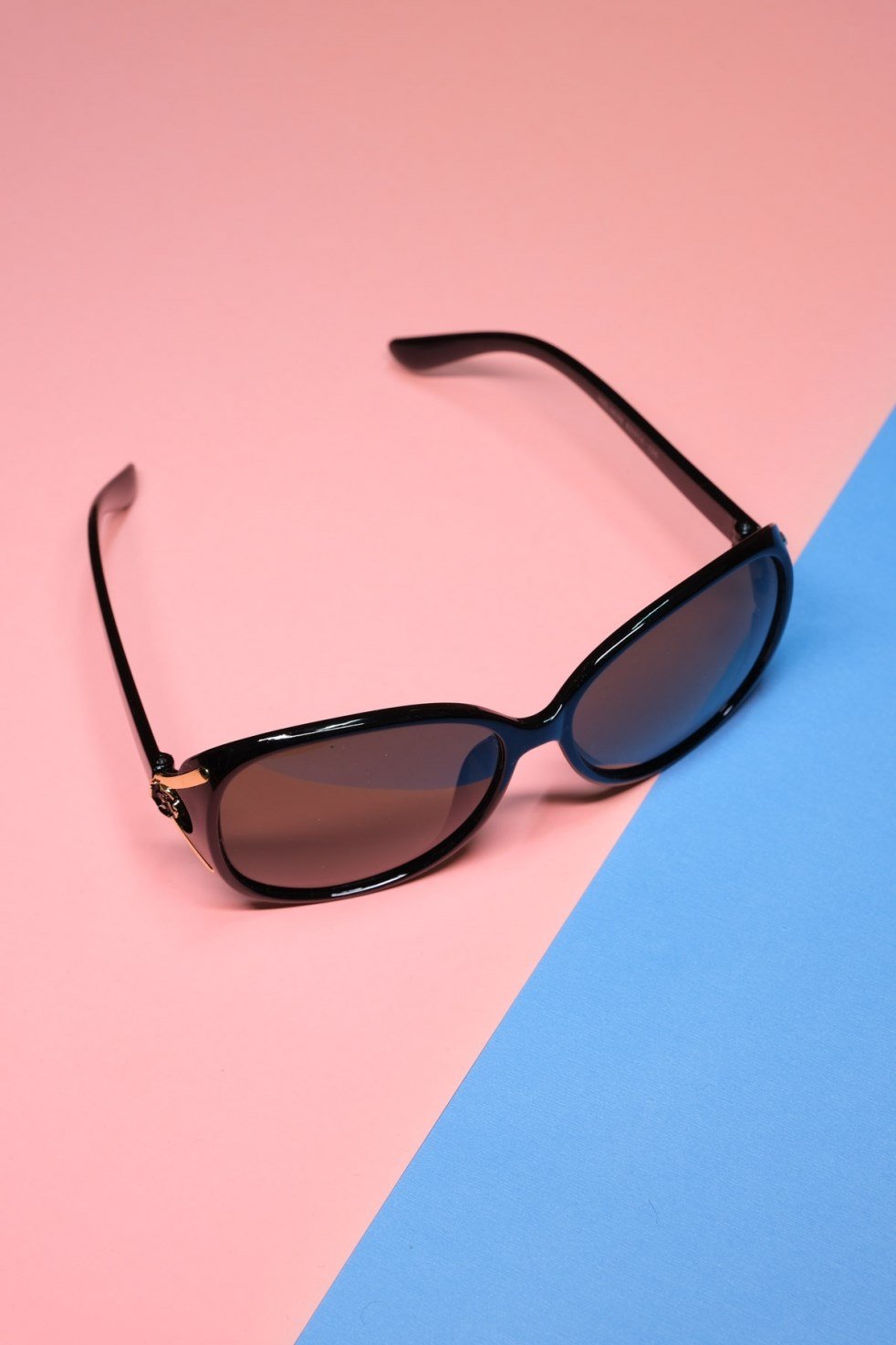 Süs Detay Oval Gözlük - Siyah