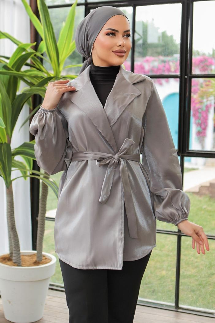 Tafta Blazer Ceket 790 - Gri