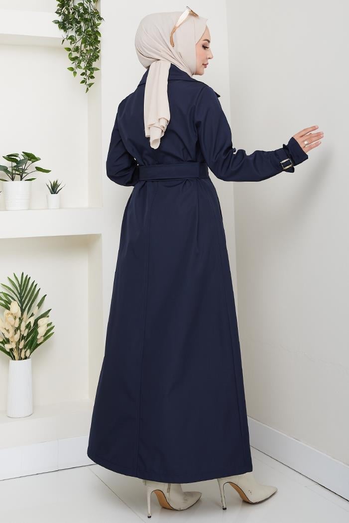 Tam Boy Su Geçirmez Trenç 1596 - Lacivert