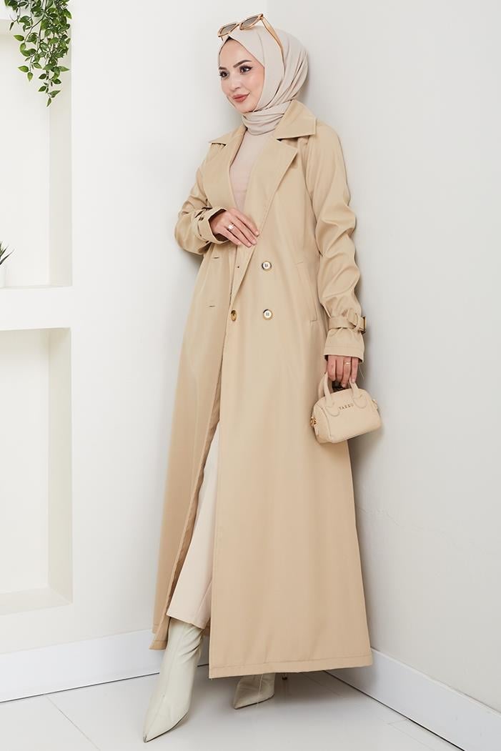 Tam Boy Su Geçirmez Trenç 1596 - Taş