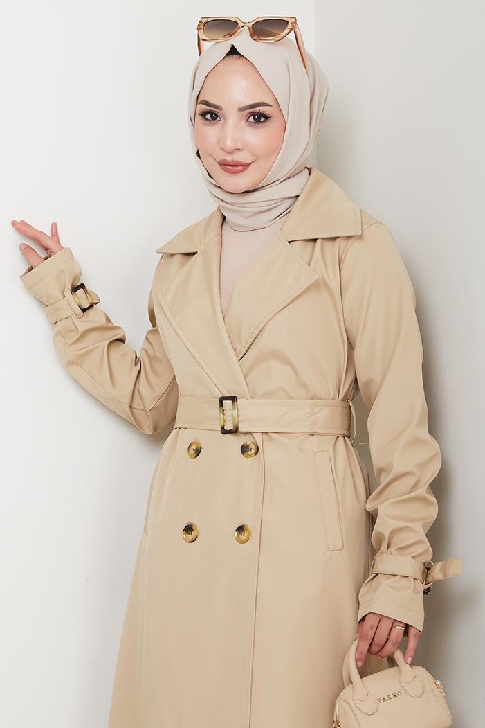 Tam Boy Su Geçirmez Trenç 1596 - Taş