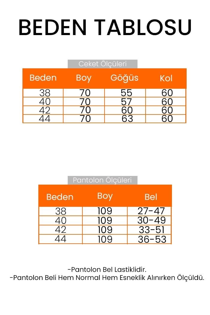 Taşlı Ceket Pantolon Kot İkili Takım 1639 - Mavi