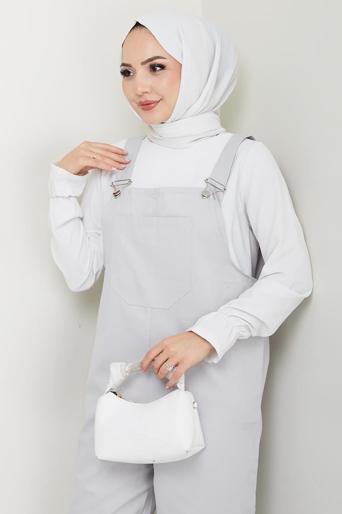 Tek Cepli Bahçıvan Tulum 1553 - Gri