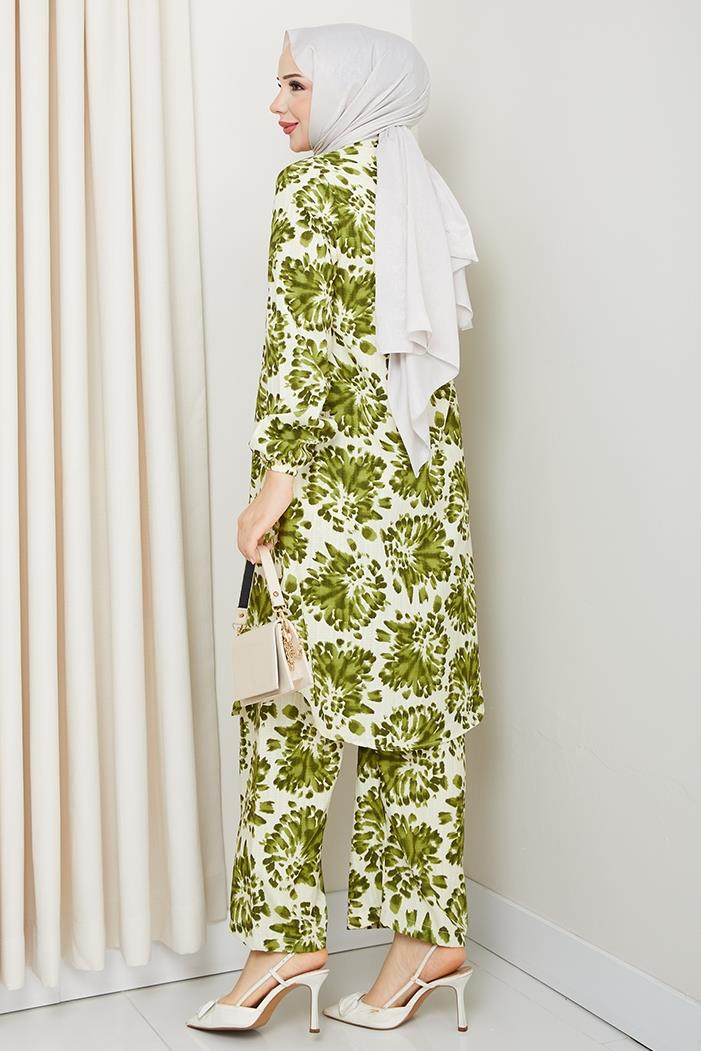 Telya Dokuma Viskon İkili Takım 1578 - Yeşil