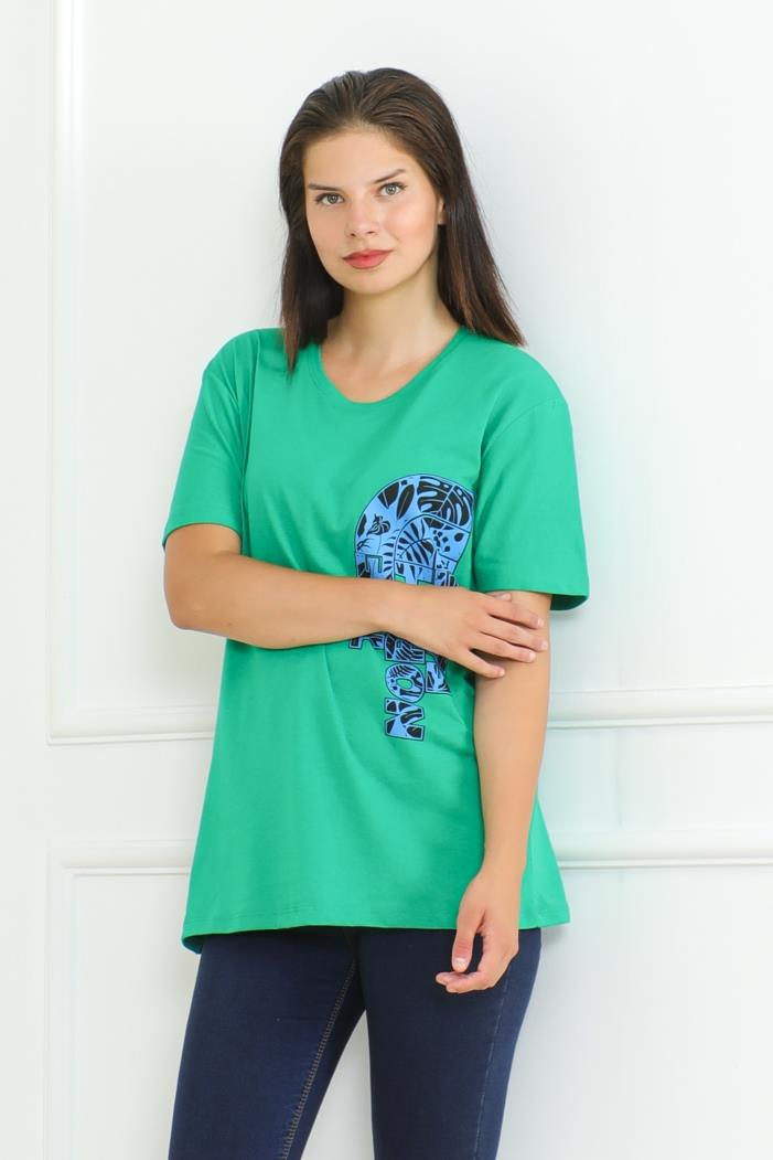 The Nort Baskılı Tişört 1075 - Yeşil