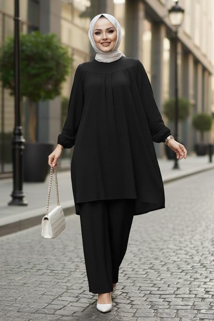 Tunik Pantolon İkili Takım 1606 - Siyah