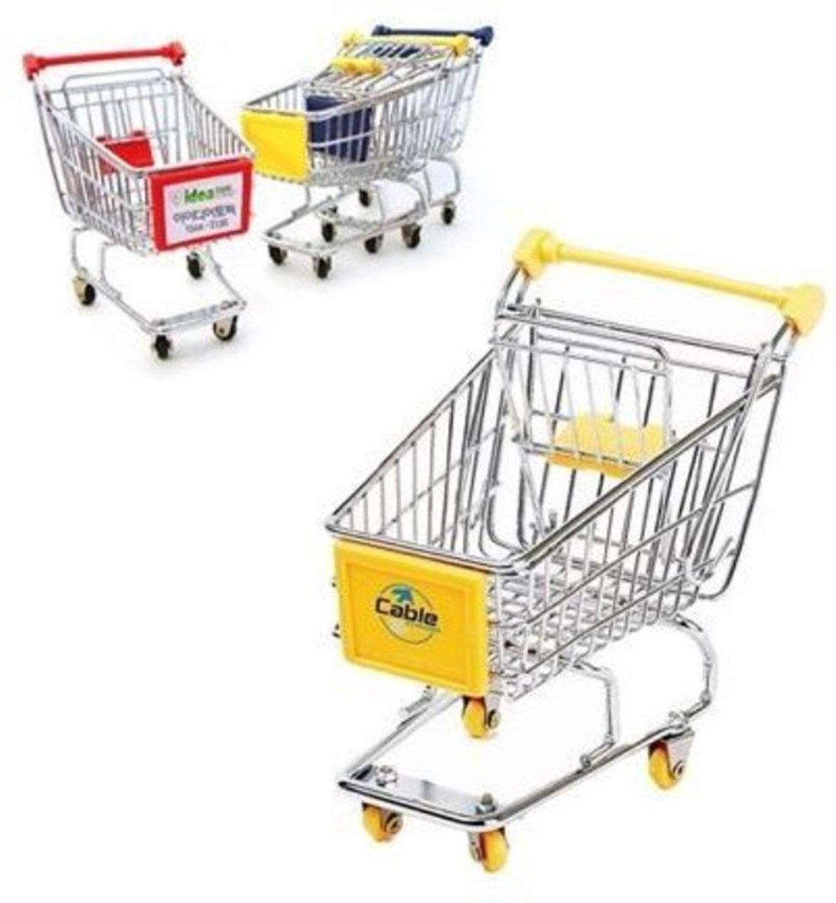 Alışveriş Arabası Tasarımlı Metal Kalemlik Büyük Boy