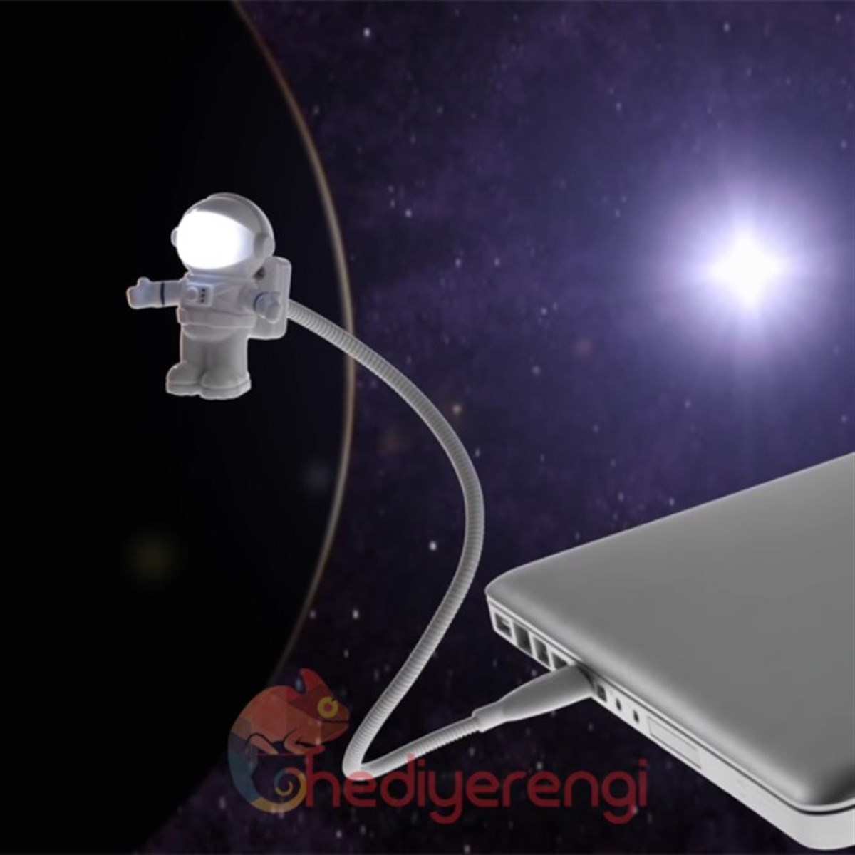 Astronot Temalı Usb Ledli Lamba