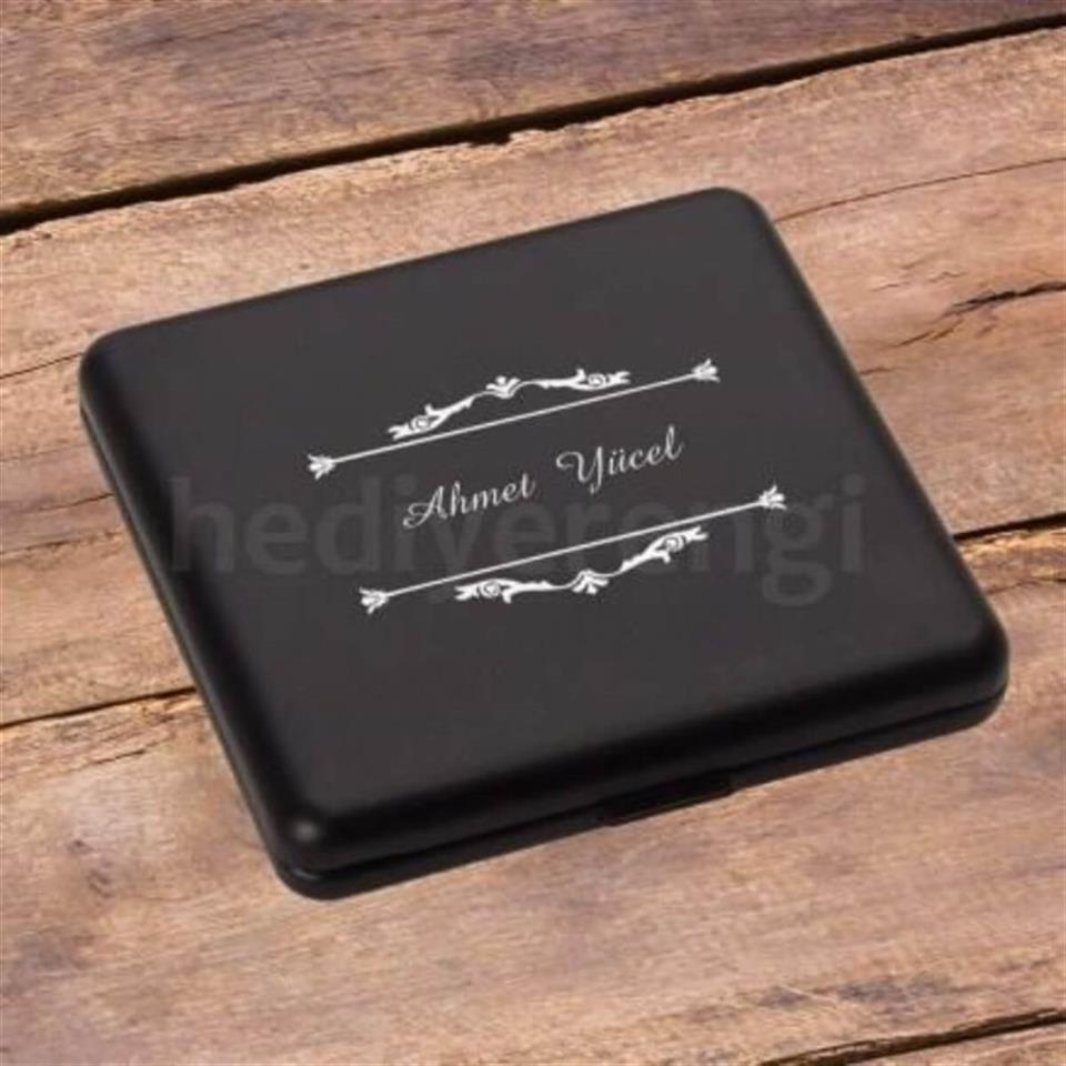 Babalar Günü Hediyesi Erkek İsme Özel Motifli Tabaka Çakmak ve Tesbih Hediye Seti Tasarım Kutulu