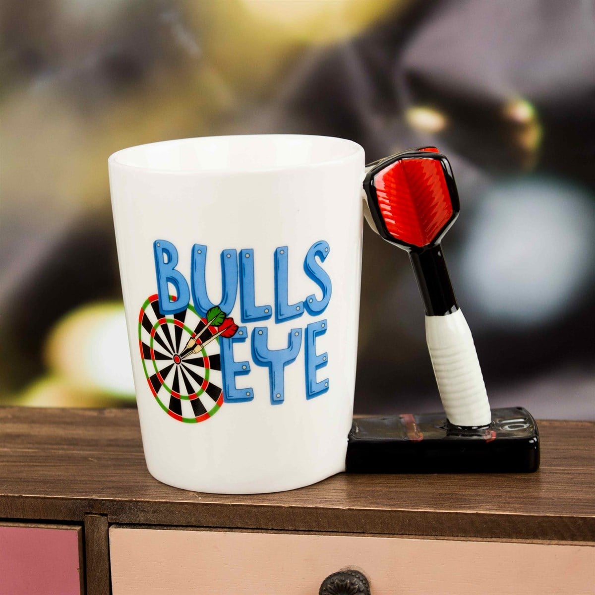 Dart Tasarımlı Bulls Eye Kupa Bardak